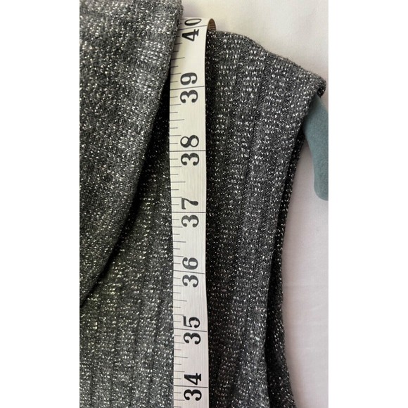 Rave sleeveless Silver Sparkle Dress Cowl Neck Date Night BodyCon Size Large - Picture 8 of 8